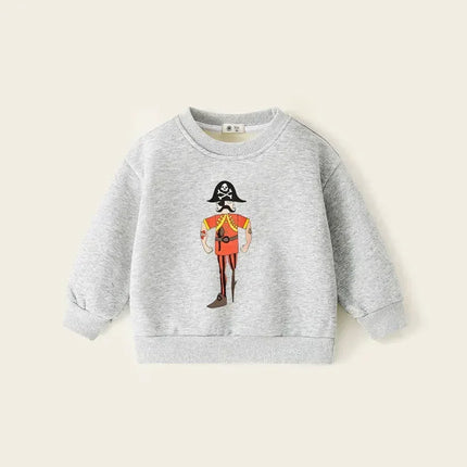 Winter Kids Sweatshirts Plus Velvet Children Pullover 2024 Warm Boy T-shirts Cartoon Girls Fleece Hoodies Baby Outerwear Clothes