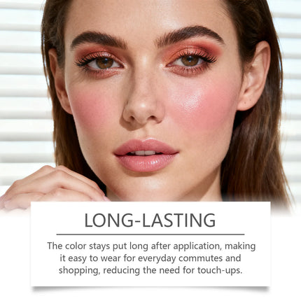Portable Cream Blush Stick Soft Mist Finish Hydrating Long-Wear Blendable Smooth Lightweight On-the-Go Cheek Blush