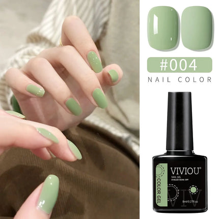 VIVIOU 12Solid Color Nail Polish Phototherapy Glue Set Professional Nail Shop Special Kit Nail Art Semi Permanent UV LED Gel Kit