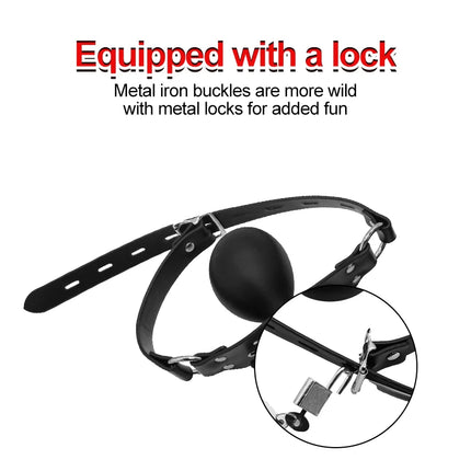 Inflatable Gag Open Mouth Gag Oral Dildo Plug Pump Restraint Slave Bondage Open Mouth Balls BDSM Sex Toys For Couples Adult Game