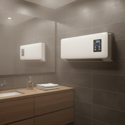 Wall Mounted Space Heater 1500 W Electric Wall Heater Home Heating Glossy Finish Plastic Housing