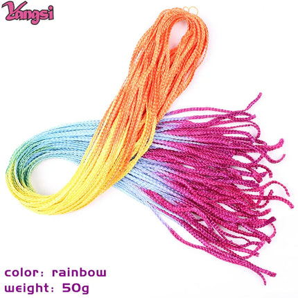 Full Star 30 Inch Synthetic Zizi Braids Thin Box Braids Hair Extensions Brown Pink Blue Red 613 Ombre Box Crochet Braiding Hair
