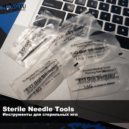 5-100PCS Body Piercing Needle 10G 12G 14G 16G 18G 20G Surgical Steel Sterile Disposable Ear Nose Navel Nipple Lip Piercing Tool
