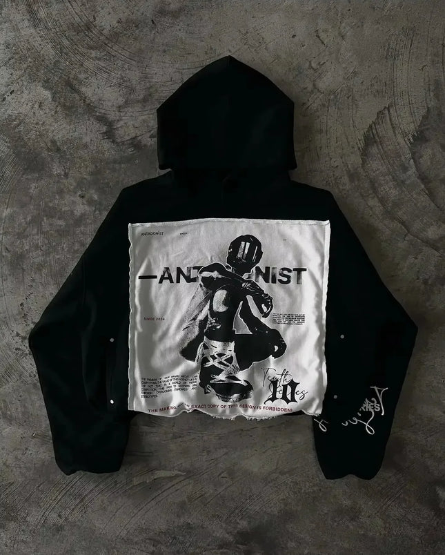 Y2K Retro Zipper Hoodies Women Harajuku Sexy Slim Fit Sweatshirt Autumn Skull Graphic Embroidery Hooded Jacket Gothic Clothing