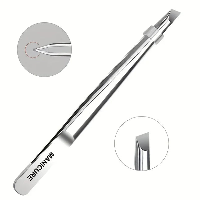 Stainless Steel Slant Tweezers Precision for Eyebrow Grooming, Eyelash Application & Trimming Suitable for Beard, Moustache