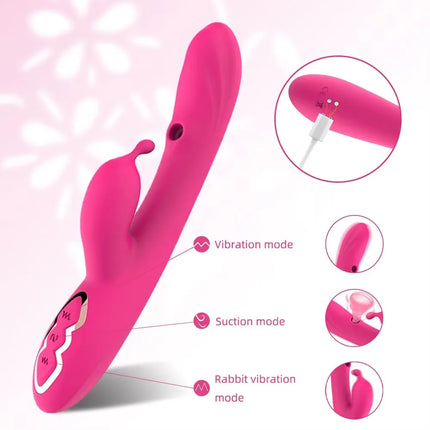 Female sex toy clitoris breast G-spot vibration 7-frequency powerful rabbit vibration sucking AV stick massager Masturbation Toys