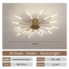 Gold 18 heads / Neutral light