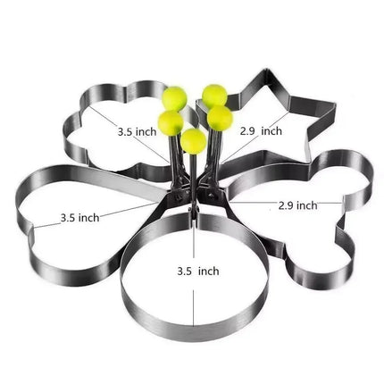 Stainless Steel Omelette Mold Maker Love Star Bear Flower Fried Egg Mold Pancake Shaper Cooking Baking Tools Kitchen Accessories