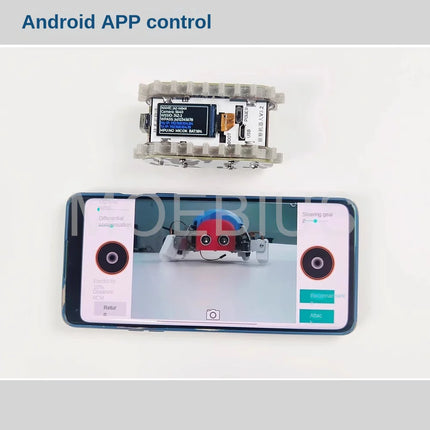 Mini APP Control Robot Car Pipeline Detection with Camera WiFi Fpv Image Transmission Mobile Phone Control Video Car Esp32