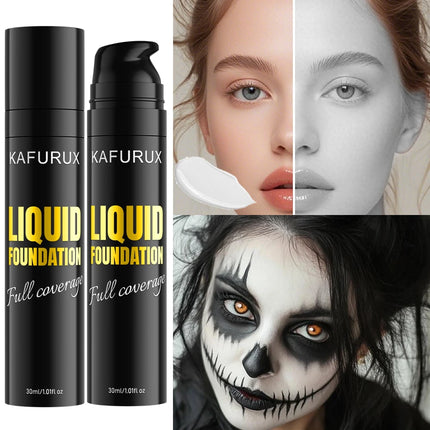 1PC Pure White Liquid Foundation for COS stage Face Korean Makeup Gifts Waterproof concealer Mixable  Foundation Adjuster Lighte