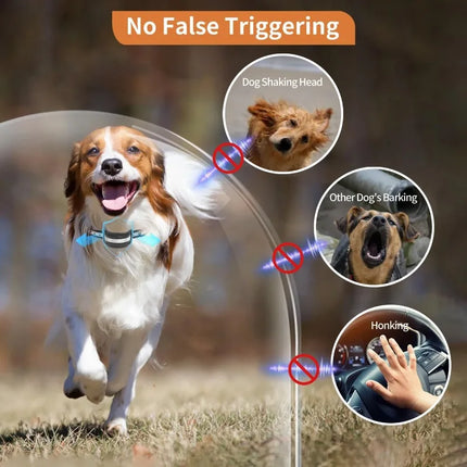 2 PCS Dog Anti Barking Shock Collar Automatic Barking Collars No Bark Electric Collar for Small Medium Large Dogs Waterproof