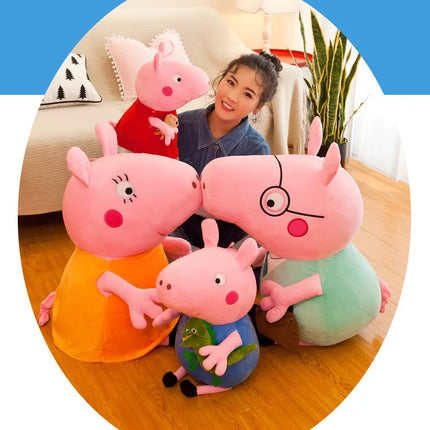New Peppa Pig and George family cartoon plush toy dolls, blue and pink pig dolls, festival gifts, dolls, birthday gifts