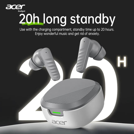 Acer Ohr503 Wireless Bluetooth Headphones with In-Ear Design, High-Definition Sound Quality, Noise Reduction for Calls, Comfortable to Wear, Suitable for Sports, Running, and Cycling, Compatible with Mobile Phones and Tablets