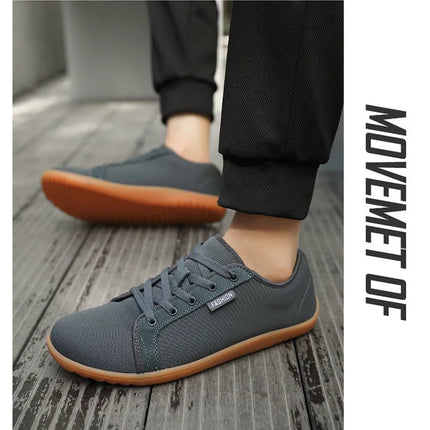 Men's Wide Slip On Minimalist Barefoot Shoes Zero Drop Sole Cross-Trainer Lightweight Breathable Running Walking Shoes Sneaker