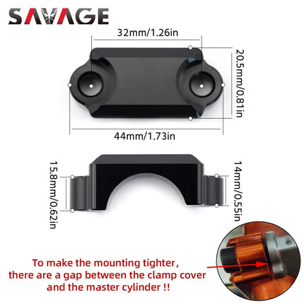Brake Master Cylinder Clamp Cover For HONDA XR 125L 150L 190L 650L 650R 600R 400R XR 400/250/230 Motard Motorcycle Bar Clamping