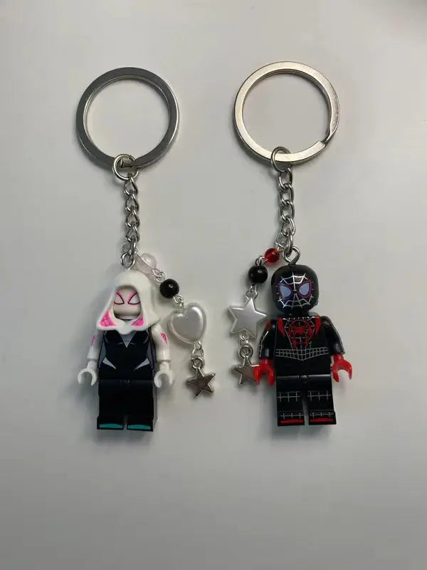 Handmade spider couple keychain, Y2K, the best gift.