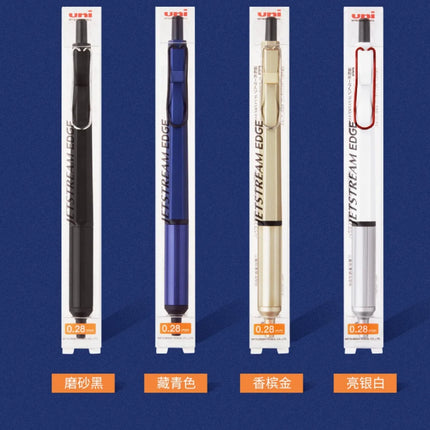 Japan UNI JETSTREAM EDGE Ultra Fine Ballpoint Pen,SXN-1003 Metal 0.28/0.38mm Fast-Drying for business,signing,Japanese Stationer
