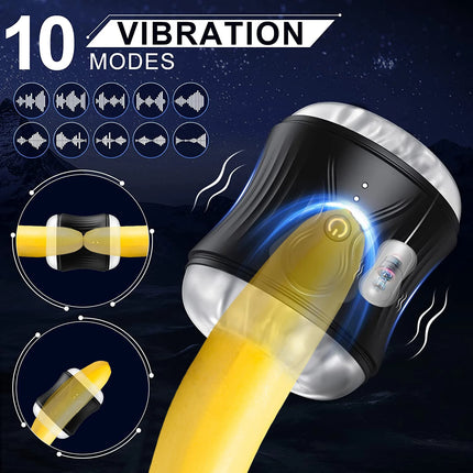Male Masturbator Automatic Vibration Vagina Blowjob Machine Soft Pussy Penis Pump Masturbation Cup Sex Toys for Men Sex Machine