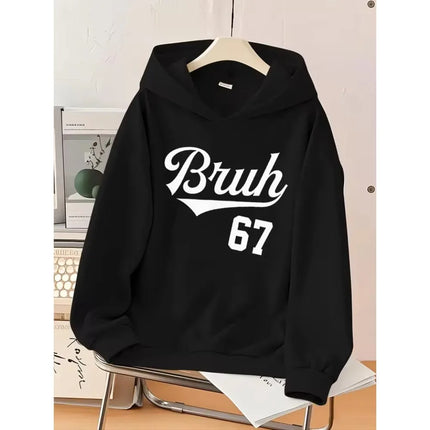 Spring kids Cyber Circuit Board Digital "67" Printed Dazzling Tech-Savvy Black Children's Hoodies Casual Boys Hooded Sweatshirt