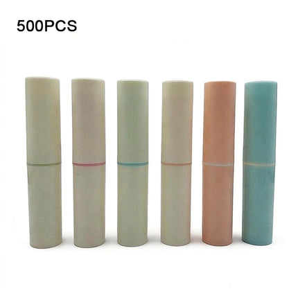 500PCS Colorful Reusable Empty Lip Balm Tube DIY Lipstick Lip Wax Tube Lip Gloss Container With Cap For Girls