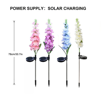 1pc Solar powered hyacinth lawn lights are suitable for courtyards, trails, holiday gatherings, gardens, and Mother's Day gifts