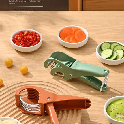 Kitchen Stainless Steel Vegetable and Fruit Slicer Multi functional Vegetable Salad Fruit Slicer Portable Kitchen Tool Scallion