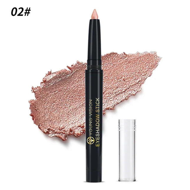 Glitter Brown Eyeshadow Pen Waterproof Lasting Shimmer Matte Lying Silkworm Eyeshadow Pencil Highlighter Stick Eyes Makeup Tools
