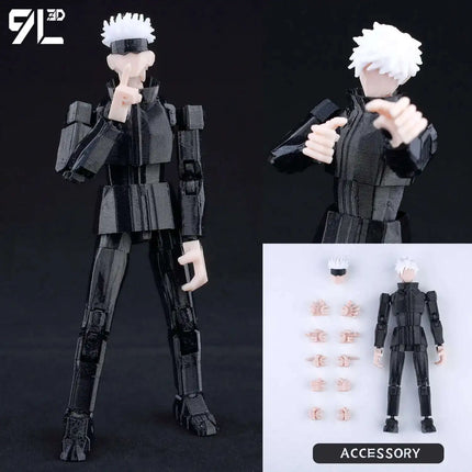 9L3D Invincible T13 Mark RedWhite Suit Dummy13 Anime Action Model Multi-Jointed Figure Superhero Toys Gift For Lover 14cm Height