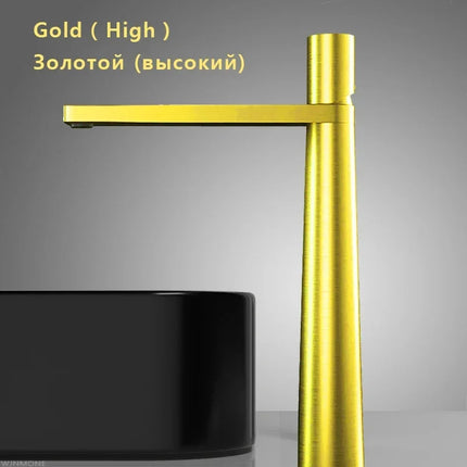 Modern Basin Faucet Brass Bathroom Sink Faucet Hot and Cold Water Mixer Tap WC Deck Mount Washbasin Faucets Bathroom Accessories