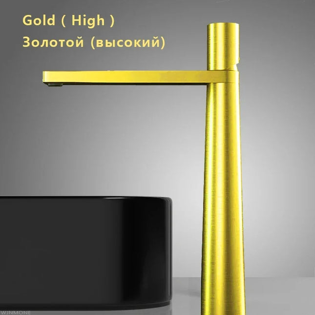 Modern Basin Faucet Brass Bathroom Sink Faucet Hot and Cold Water Mixer Tap WC Deck Mount Washbasin Faucets Bathroom Accessories