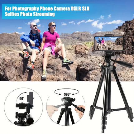 Travel Self Tripod Universal Phone Camera Tripod Stand with Bluetooth Remote Phone Clip For Canon Nikon DSLR SLR Digital Camera