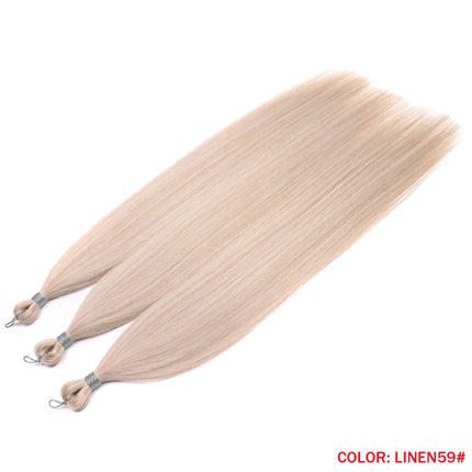 28 Inch Ariel Straight Pony Hair Bundles Crochet Braids Hair Synthetic Braiding Hair Ombre Brown Soft Crochet Hair Extensions