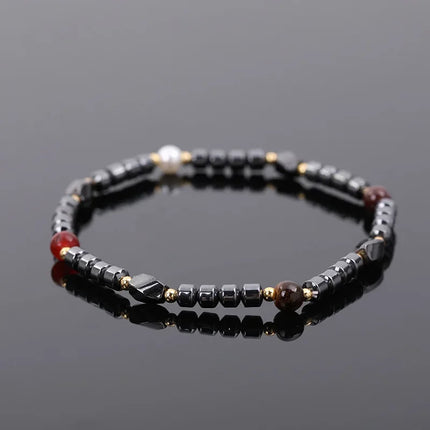 Flat Bead Magnets Magnetic Therapy Bracelets Anklet Pain Relief Slimming Health Jewelry Weight Loss Magnet Anklets for Women Men