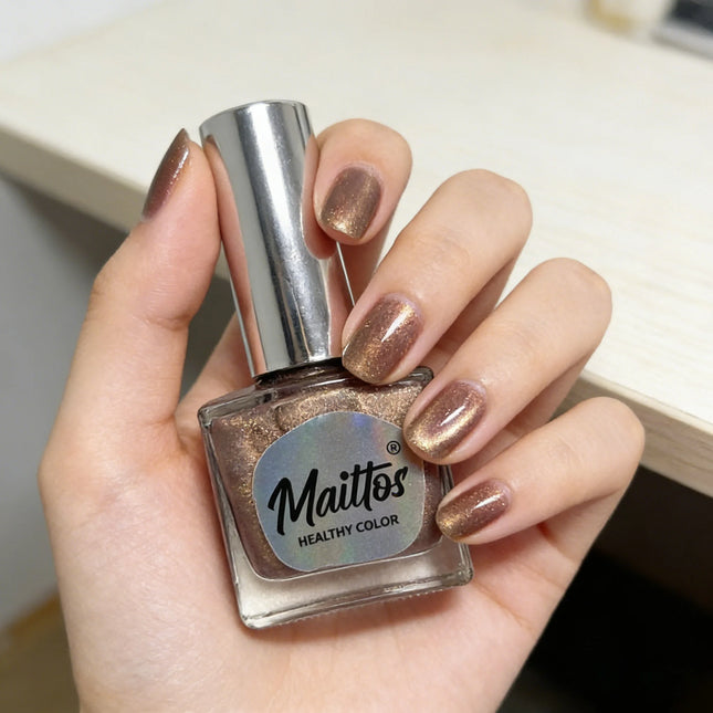 WA508 Shadow- 12ml No-bake Cat's Eye Water-based Nail Polish, Oderless, With a magnet, dry quickly No need UV lamp, easy to tear