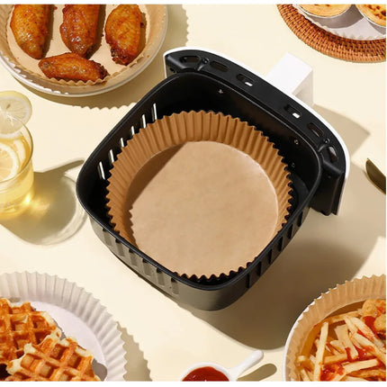 50/500PCS Disposable Air Fryer Paper Steamer Liner Perforated Parchment Baking Papers Non-Stick Steaming Mat Oil-absorbing Paper