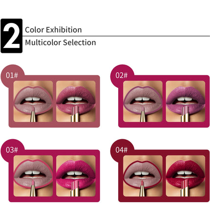 2 IN 1 Lip Liner Waterproof Matte Lipstick Pencil Sexy Red Long Lasting Lipliner Makeup Cosmetics