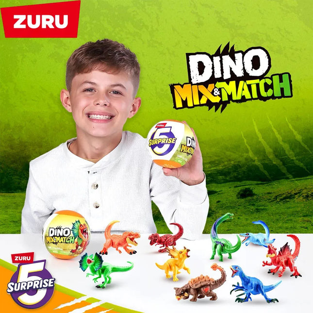 Zuru Mini Brand Toy Orange Ball 5 Surprise Egg Blind Box Capsules Can Collect Dinosaur Strike Battle Series Gifts
