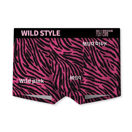 MAIMENG Men's Underwear Sexy Leopard Pattern Ice Silk Panties Comfortable Cool Breathable Fashion Men Boxer Short Summer