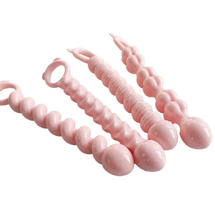 Adult Sex Couple Sexy Anal Dildo Toys New Beads Soft Anal Plug Anus Toys Big Balls Silicone G-Spot Stimulating Butt Plugs