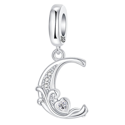 925 Sterling Silver  A-Z 26 English Letters Retro Fashion Pendant Fit Original Bracelet Charm Beads Necklace Diy Female Jewelry