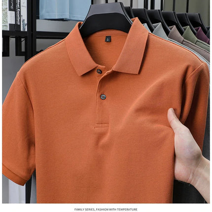 Men's 100% Cotton Polo Shirt - Summer Casual Breathable Tee, 19 Colors, Ideal for Golf and Sports, Business Casual, Silk-Like Finish