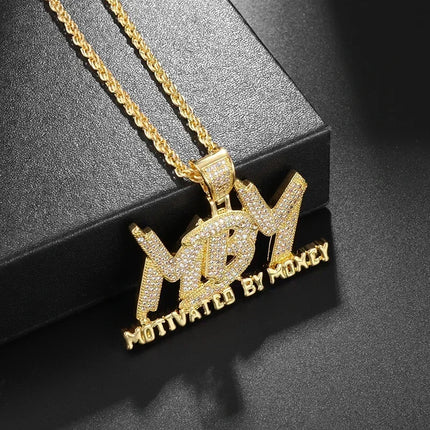 Hip Hop Iec Out Put Crystal Zirconia Dollar Sign Pendant Necklace Fashion Punk Cool Rock Rap Party Jewelry Accessories for Men