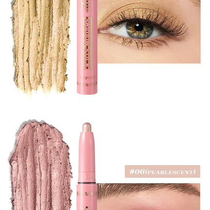 6Pcs Set Matte Effect Eyeshadow Stick   Natural and long-lasting Multi-purpose Shiny Metallic Matte Shimmer Highlighting Eyeline