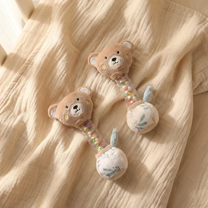 Soft Baby Cartoon Bear Rattle Winter Autumn Warm Sound Rattle Baby Toys Fluffy Hand Grip Baby Toys Stuffed Animal Rattle Gifts