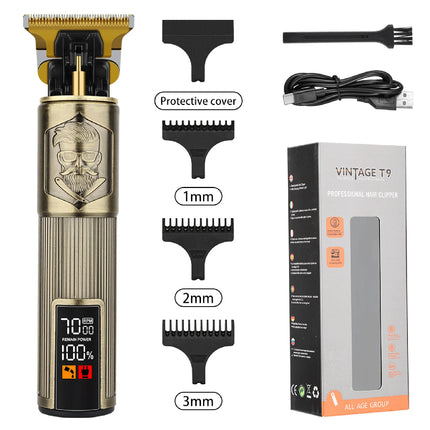 Vintage Hair Clipper Electric Hair Trimmer USB Charging Hair Cutting Machine Portable Shaver Professional Barber Men's Gifs