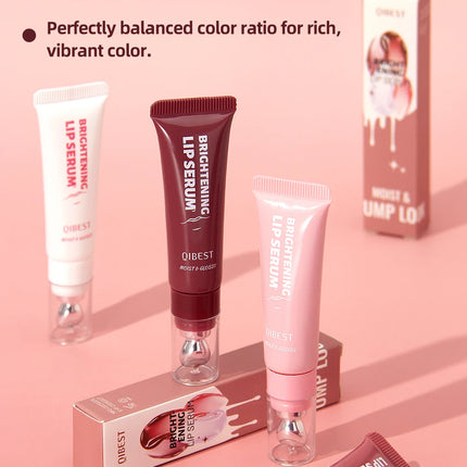 QIBEST Mirror Pearl Lipgloss Long Lasting Moisturizing Lipstick Shine Glitter Lip Glaze Non Stick Cup Jelly Pout Lip Tint Makeup