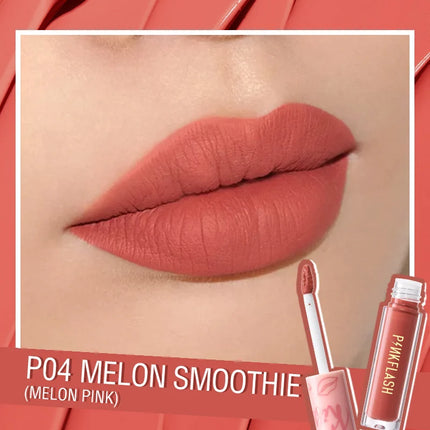 PINKFLASH Lipgloss Matte Lipstick Soft Moisturizing Red Nude Pink Melting Lip Cream Waterproof Makeup Not Fade Lip Gloss Liptint
