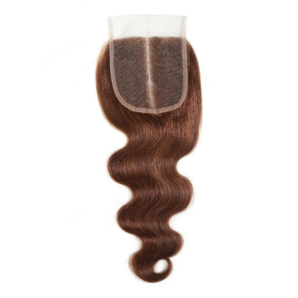 Chocolate Brown 4x4 5x5 Lace Closure Human Hair Body Wave 4# Brown 13x4 Lace Frontal PrePlucked For Black Women 10-22 Inch