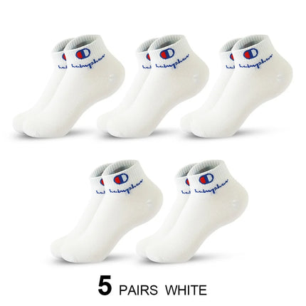 5/10/20 Pairs Men Ankle Socks Cotton Brand Classic Fashion Black White Socks Breathable Mesh Athletic Sports Socks for Summer