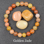 15 Golden Jade / 21cm-8.3inch / 8mm beads